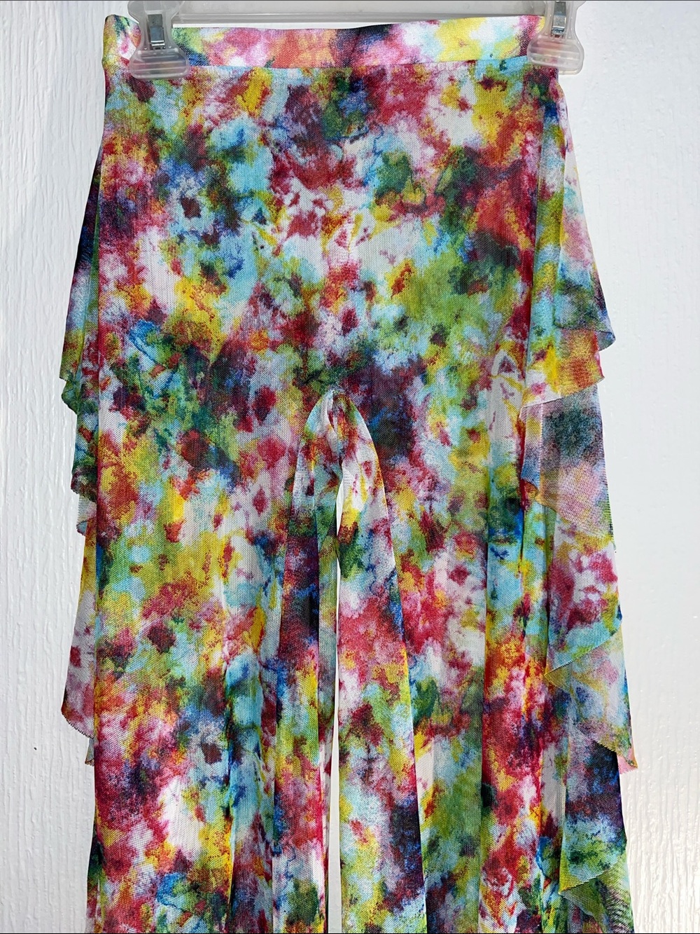 Colorful Watercolor Ruffle Pants - Picture 3 of 5